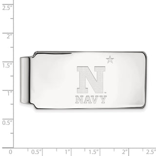 10k White Gold LogoArt US Naval Academy Money Clip
