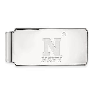 Sterling Silver Rhodium-plated LogoArt US Naval Academy Money Clip