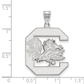 14k White Gold LogoArt University of South Carolina Extra Large Pendant