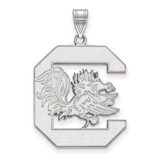 14k White Gold LogoArt University of South Carolina Extra Large Pendant
