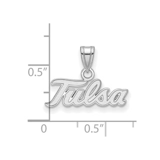 10k White Gold LogoArt University of Tulsa T-U Small Pendant