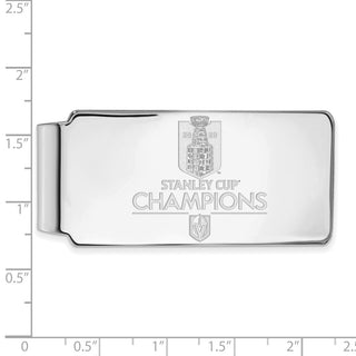 Sterling Silver LogoArt 2023 Stanley Cup Champions Vegas Golden Knights Money Clip