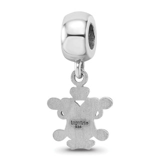 Sterling Silver Rhodium-plated LogoArt College of William and Mary Small Dangle Bead Charm
