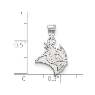 14k White Gold LogoArt Rice University Owl Small Pendant