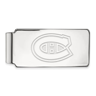 Sterling Silver Rhodium-plated NHL LogoArt Montreal Canadiens Money Clip