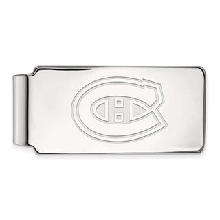 Sterling Silver Rhodium-plated NHL LogoArt Montreal Canadiens Money Clip