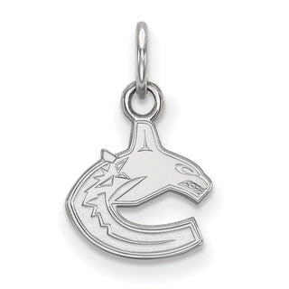 Sterling Silver Rhodium-plated NHL LogoArt Vancouver Canucks Extra Small Pendant