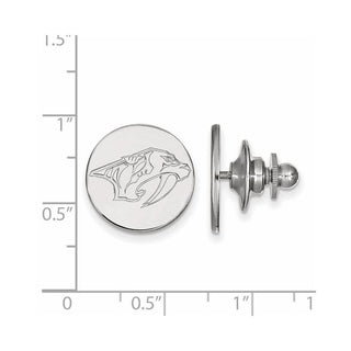 14k White Gold NHL LogoArt Nashville Predators Lapel Pin