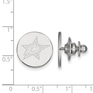 14k White Gold NHL LogoArt Dallas Stars Lapel Pin
