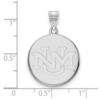 14k White Gold LogoArt University of New Mexico Large Pendant