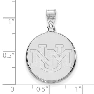 14k White Gold LogoArt University of New Mexico Large Pendant