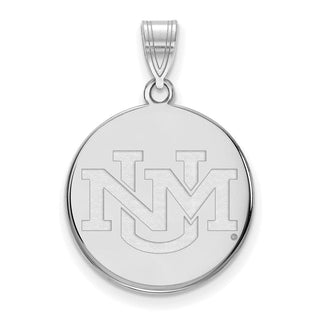 10k White Gold LogoArt University of New Mexico Large Pendant