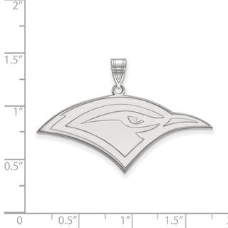 Sterling Silver Rhodium-plated LogoArt University of Tennessee at Chattanooga Mockingbird Large Pendant