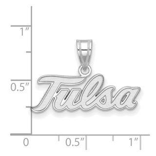 10k White Gold LogoArt University of Tulsa T-U Large Pendant