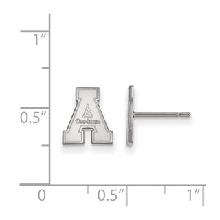 10k White Gold LogoArt Appalachian State University Extra Small Post Earrings