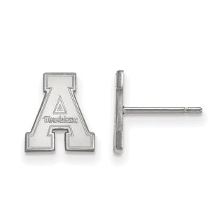14k White Gold LogoArt Appalachian State University Extra Small Post Earrings