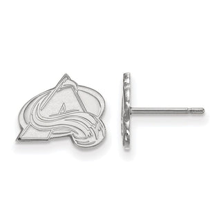 Sterling Silver Rhodium-plated NHL LogoArt Colorado Avalanche Letter A Extra Small Post Earrings