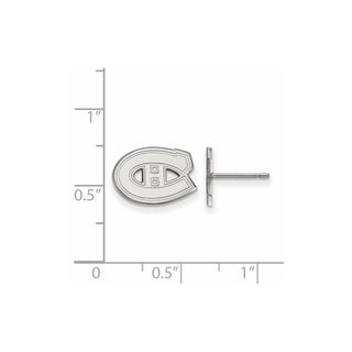 14k White Gold NHL LogoArt Montreal Canadiens Extra Small Post Earrings