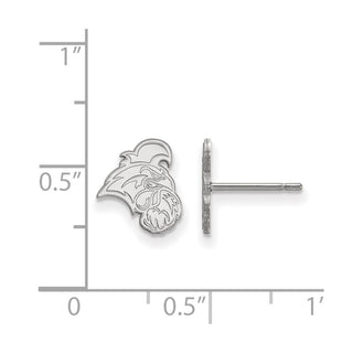 Sterling Silver Rhodium-plated LogoArt Coastal Carolina University Chanticleer Extra Small Post Earrings