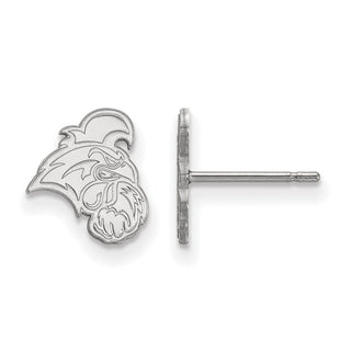 Sterling Silver Rhodium-plated LogoArt Coastal Carolina University Chanticleer Extra Small Post Earrings