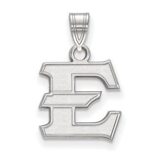 Sterling Silver LogoArt Rhodium-plated East Tennessee State University Small Pendant