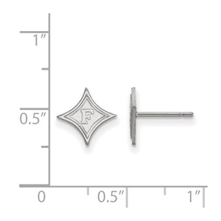 Sterling Silver Rhodium-plated LogoArt Furman University Extra Small Post Earrings