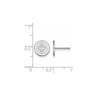 14k White Gold NHL LogoArt Winnipeg Jets Extra Small Post Earrings