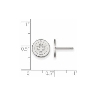 10k White Gold NHL LogoArt Winnipeg Jets Extra Small Post Earrings