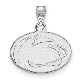 Sterling Silver Rhodium-plated LogoArt Penn State University Lion Small Pendant