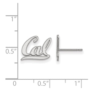 10k White Gold LogoArt University of California Berkeley Extra Small Post Earrings