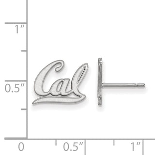 14k White Gold LogoArt University of California Berkeley Extra Small Post Earrings