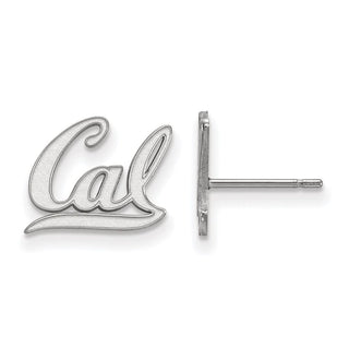 14k White Gold LogoArt University of California Berkeley Extra Small Post Earrings