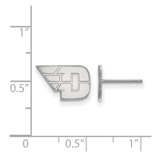 14k White Gold LogoArt University of Dayton Extra Small Post Earrings