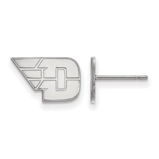 14k White Gold LogoArt University of Dayton Extra Small Post Earrings