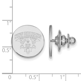 Sterling Silver Rhodium-plated LogoArt University of New Orleans U-N-O Lapel Pin