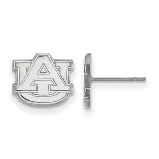 14k White Gold LogoArt Auburn University A-U Extra Small Post Earrings