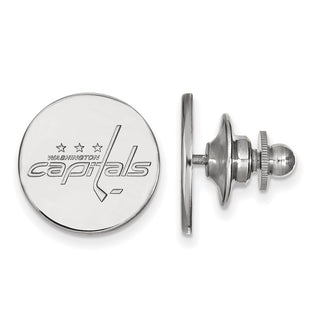 14k White Gold NHL LogoArt Washington Capitals Lapel Pin