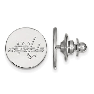 14k White Gold NHL LogoArt Washington Capitals Lapel Pin