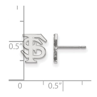 10k White Gold LogoArt Florida State University F-S Extra Small Post Earrings