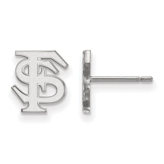 10k White Gold LogoArt Florida State University F-S Extra Small Post Earrings