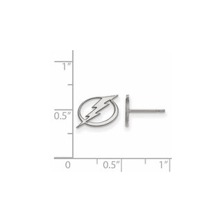 10k White Gold NHL LogoArt Tampa Bay Lightning Extra Small Post Earrings