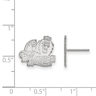 14k White Gold LogoArt Old Dominion University Small Post Earrings