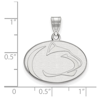 10k White Gold LogoArt Penn State University Lion Medium Pendant