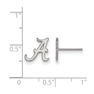 10k White Gold LogoArt University of Alabama Letter A Extra Small Post Earrings