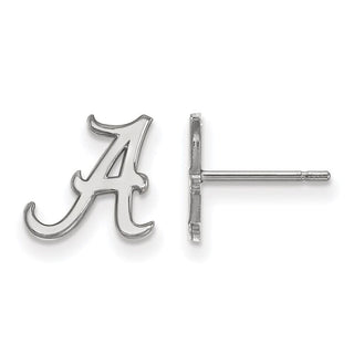 10k White Gold LogoArt University of Alabama Letter A Extra Small Post Earrings