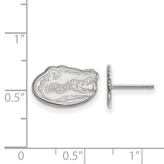 10k White Gold LogoArt University of Florida Gator Extra Small Post Earrings