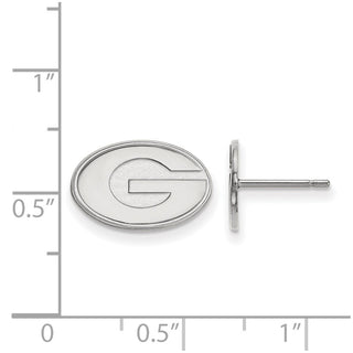14k White Gold LogoArt University of Georgia Letter G Extra Small Post Earrings