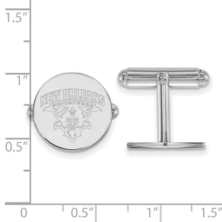 Sterling Silver Rhodium-plated LogoArt University of New Orleans U-N-O Cuff Links