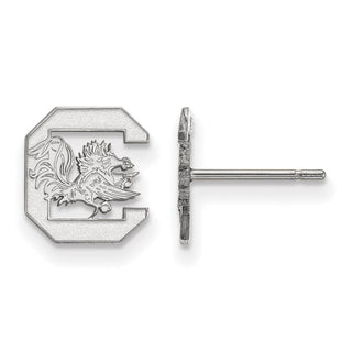14k White Gold LogoArt University of South Carolina Extra Small Post Earrings