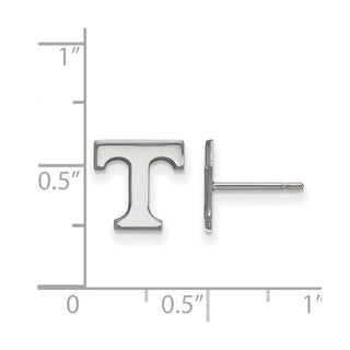 10k White Gold LogoArt University of Tennessee Letter T Extra Small Post Earrings